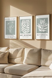 Wallity Artvmodel24-Ahsap Conjunto de 3 Pinturas Decorativas Enmarcadas Multicolor